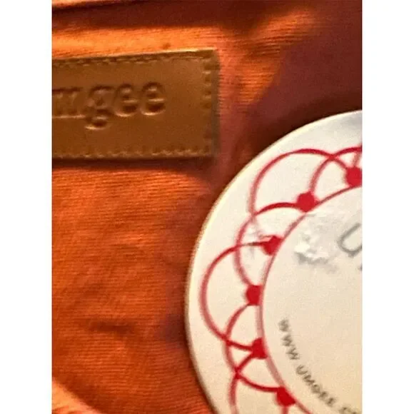 Umgee Women's Plaid Denim Jacket Rust Long Sleeve Size L Casual - Picture 5 of 6